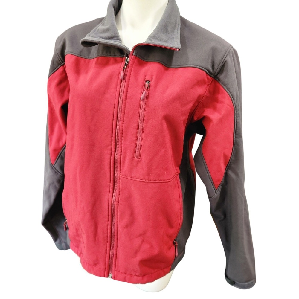Kirkland Red &‎ Gray Fleece lined Softshell jacket Mens size M